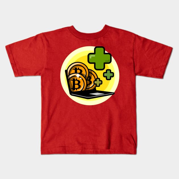 Bitcoin computer value earning, Cryptocurrency.png Kids T-Shirt by Akman